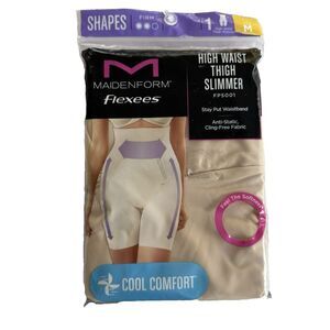 Maidenform Flexees High Waist Thigh Slimmer Stay Put Waistband Shapwear Sz M NEW